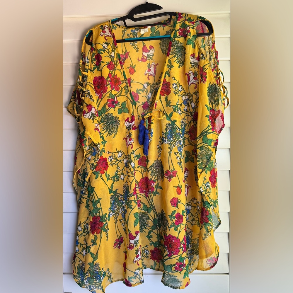 Floral Yellow Women's beach wear